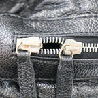 Chanel Quilted Caviar Leather Mini Boston Bag Black — view 9
