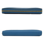 Gucci Logo Zip Around Wallet Blue Long Leather — view 4