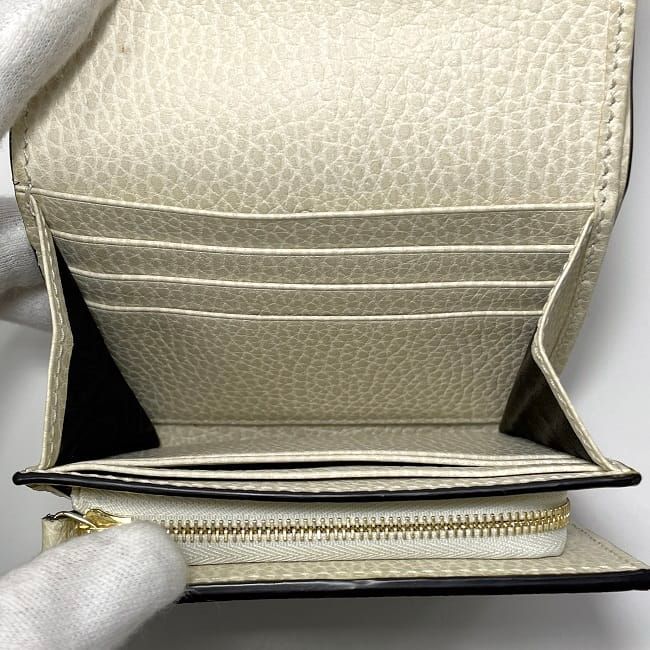 Gucci Bifold Wallet Beige White Marmont — view 6