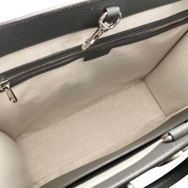 Gucci Tote Bag Ophidia Medium GG Supreme Grey Silver Hardware — view 6
