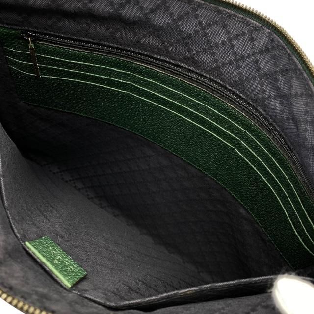 Gucci Hysteria Clutch Bag Second Document Handbag Leather Green — view 9