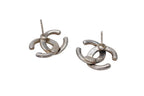 Chanel CC Logo Earrings Silver Color 01 — view 6