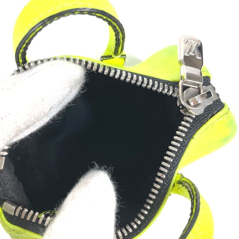 Louis Vuitton Key Holder Porte Cles Mini Keepall Taiga Leather Yellow — view 8