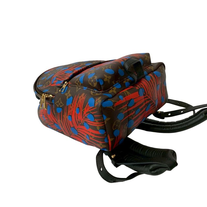 Louis Vuitton Palm Springs Monogram Jungle Dot Leather Backpack Daypack — view 8