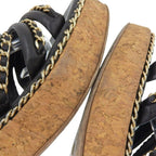 Chanel Leather Coco Mark Chain Strap Sandals 35 C — view 5