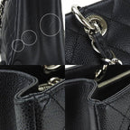 Chanel Tote Bag Grand Shopping GST Caviar Leather Black Silver Hardware Chain 16 th — view 5