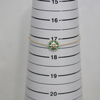 Dior Rose Devan Diamond Leather AU 750 18K Yellow Gold Green E1069 — view 6