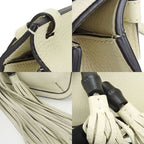 Gucci Shoulder Bag Bamboo Daily Leather Ivory Simple Usual Women — view 4