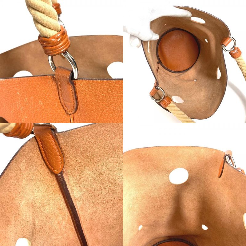 Hermes Shoulder Bag Mangeoir MM Taurillon Cles Mance Orange — view 9