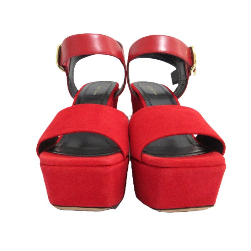 Celine Ankle Strap Suede Chunky Heel Sandals Size 36 — view 3