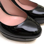 Gucci Pumps Shoes Women Enamel Patent Leather Black Plain Toe — view 6
