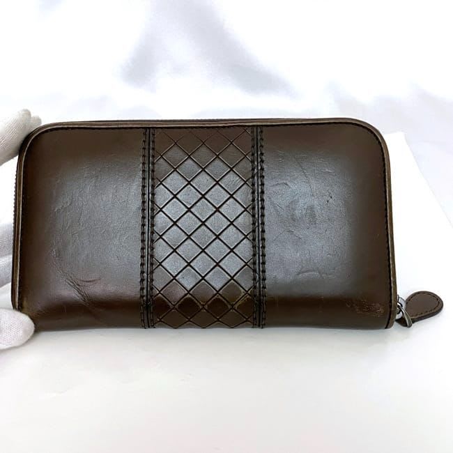Bottega Veneta Round Zipper Long Wallet Brown — view 4