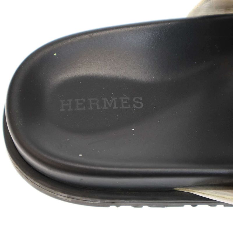 Hermes Extra Sandals Black White 37 — view 5