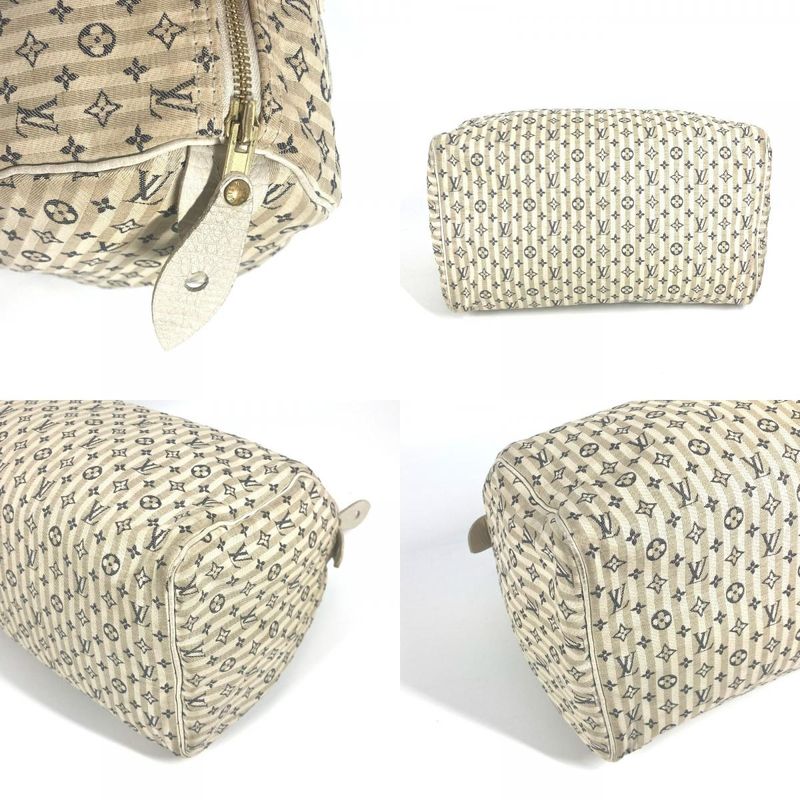 Louis Vuitton Speedy 30 Monogram Mini Lin Canvas White — view 7