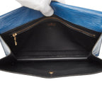 Louis Vuitton Epi Montaigne 27 Second Bag Clutch Toledo Blue Leather — view 8