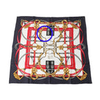 Hermes Carre 90 Large Keynote Crano Manege Scarf Navy — view 4