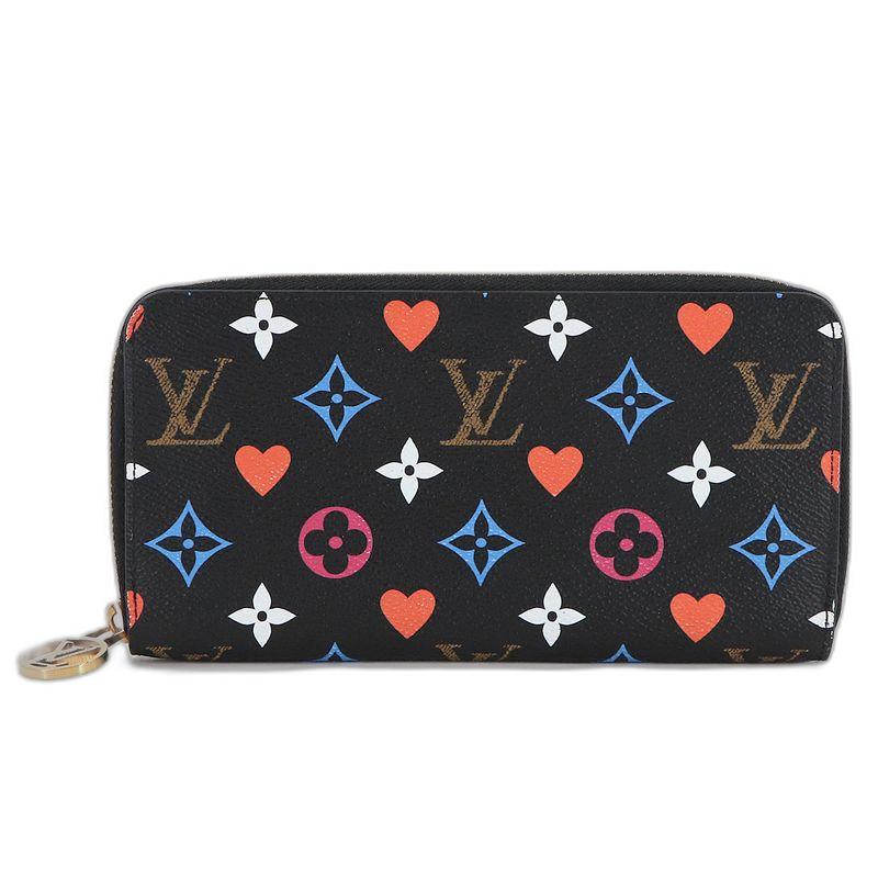 Louis Vuitton Game on Monogram Zippy Wallet Zip Around Noir Black
