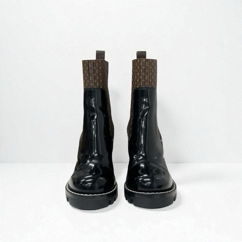 Louis Vuitton Star Trail Line Monogram Boots Short Shoes Leather Brown — view 3