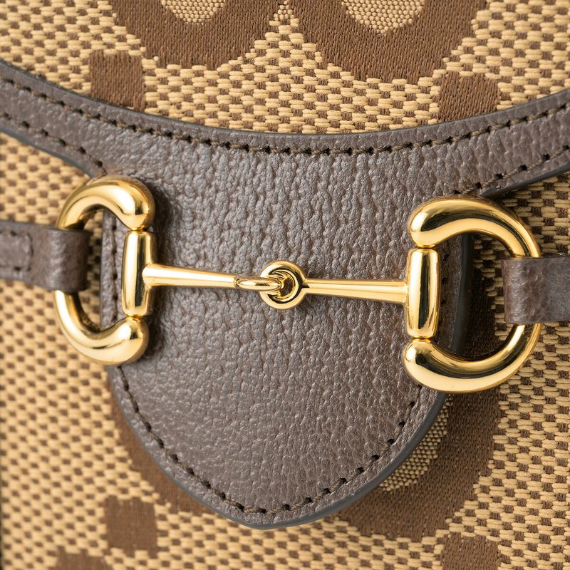 Gucci Shoulder Bag Jumbo GG Canvas Beige — view 8