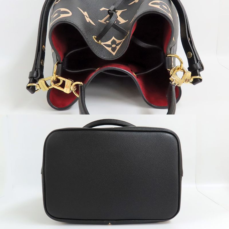 Louis Vuitton Neo Noe MM Bicolor Monogram Empreinte Black Handbag — view 5