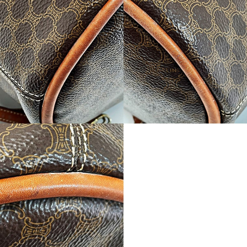 Celine Macadam Pattern T06 Brown Backpack Vintage Leather — view 8