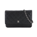 Chanel Quilted Classic Chain Wallet Caviar Leather Main Item: Black