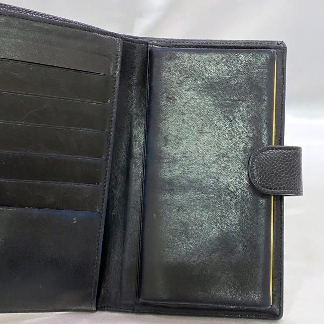 Chanel Fold Over Clasp Long Wallet Black — view 9