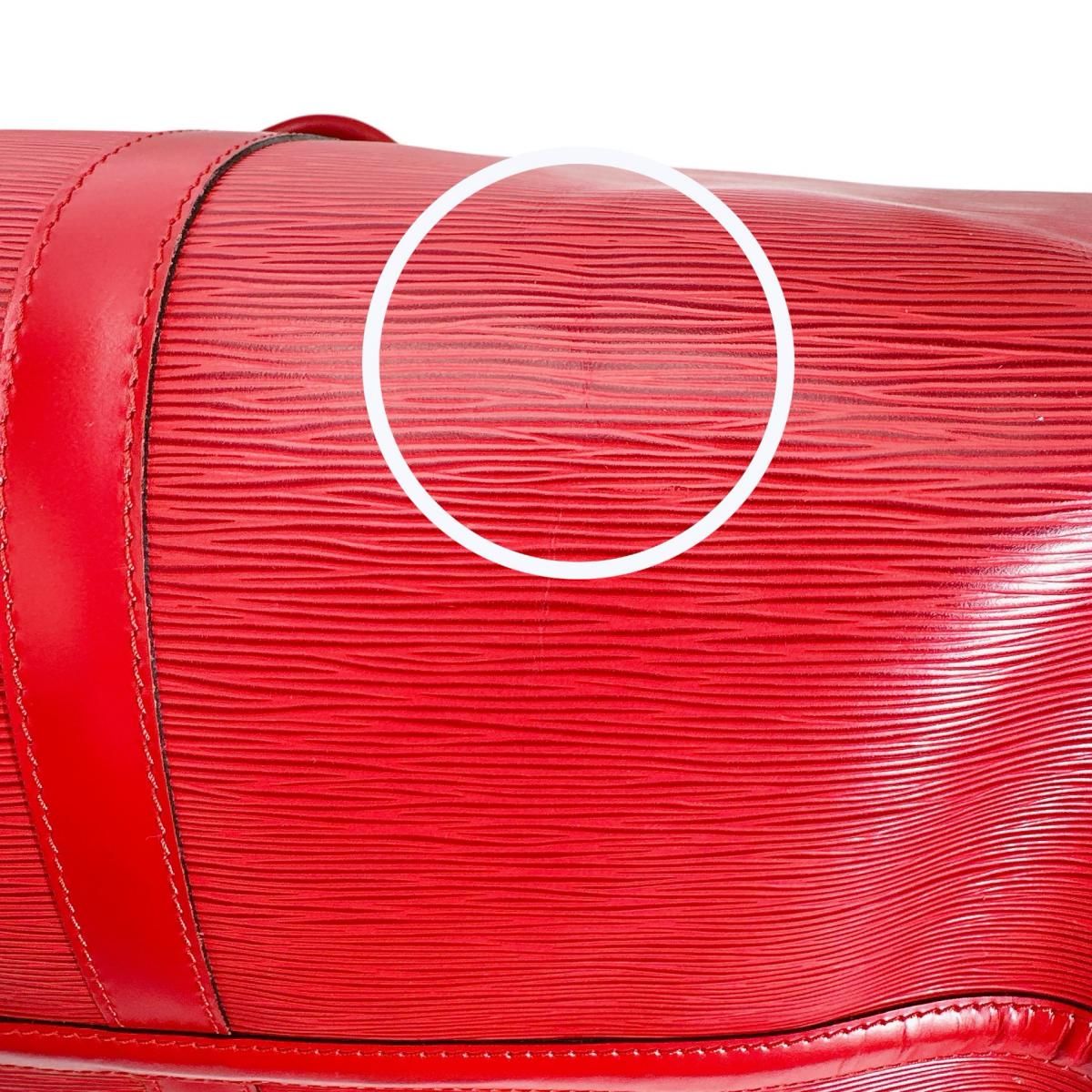 Louis Vuitton Epi Travel Bag Keepall 55 Boston Red — view 9
