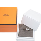 Hermes Vertige Coeur Diamond 030 CT 18K White Gold 50 Ring 750 WG Togo — view 3