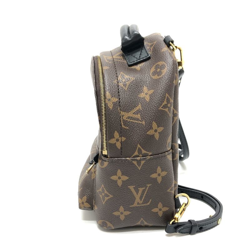 Louis Vuitton Backpack Palm Springs Mini Monogram Canvas Brown — view 3