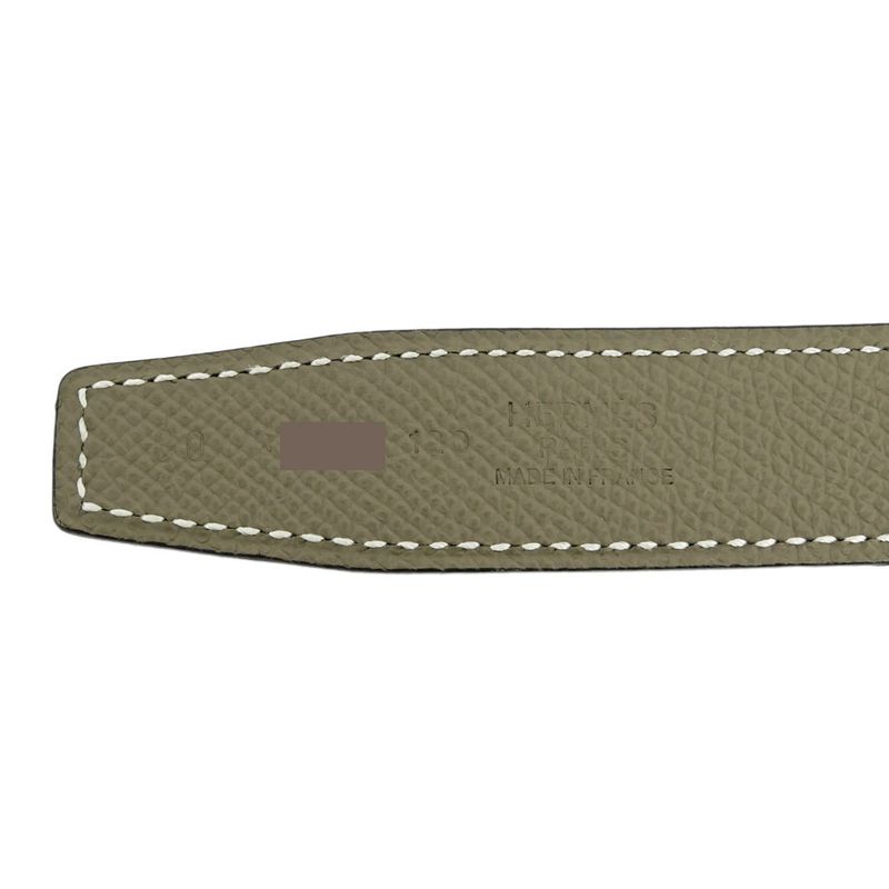 Hermes Elitage Belt 80 cm Black Etoupe Silver Hardware — view 7