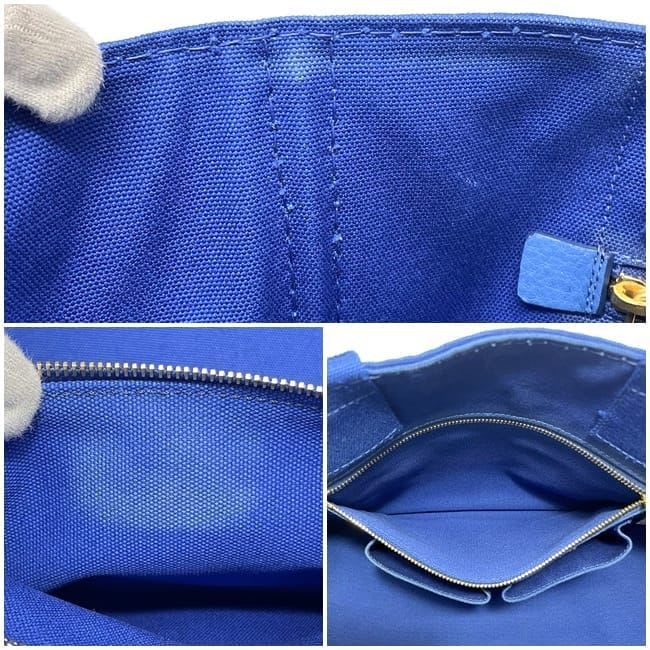 Prada Tote Bag Blue Cobalto Canapa — view 7