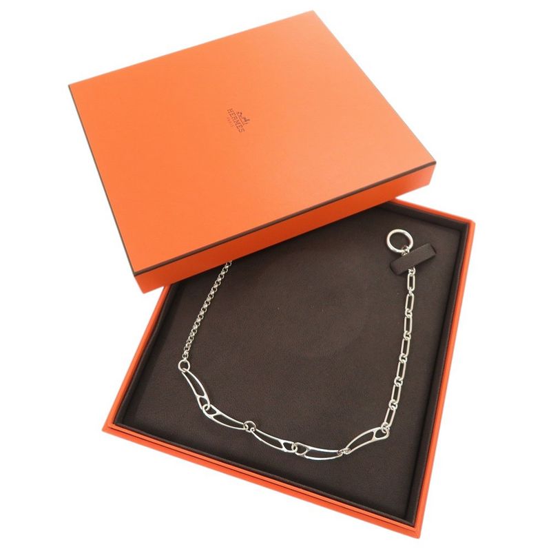 Hermes Chaine D'ancre Punk St Silver 925 Necklace 1529 — view 3
