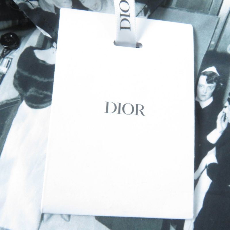 Christian Dior 25 SS 511 B28 A3 A14 100% Cotton Monsieur Patchwork Motif Long — view 9