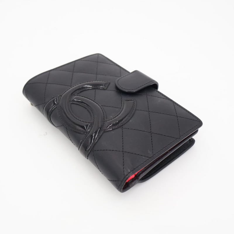 Chanel Coco Cambon Leather Bifold Wallet Black — view 2
