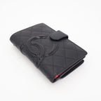 Chanel Coco Cambon Leather Bifold Wallet Black — view 2