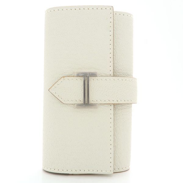 Hermes Bearn Key Case 4 Series Chevre White — view 3