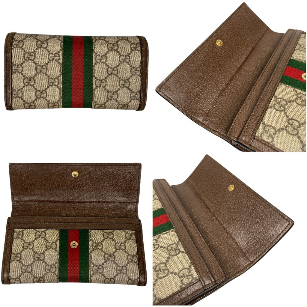 Gucci Ophidia GG Continental Wallet Sherry Line Supreme Long — view 3
