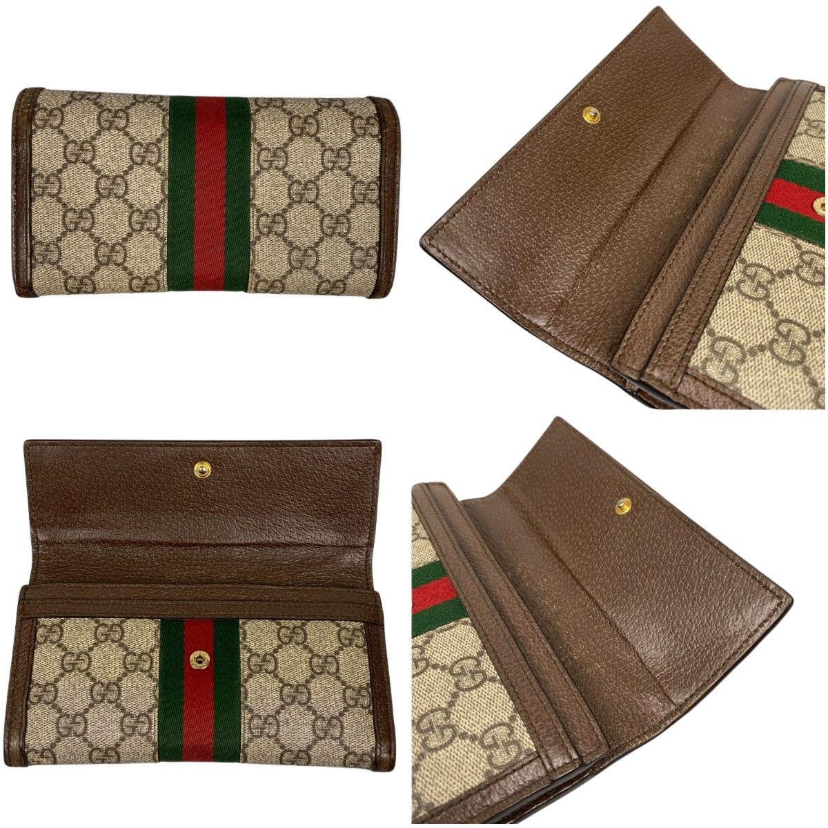Gucci Ophidia GG Continental Wallet Sherry Line Supreme Long — view 3