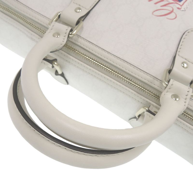 Gucci 2-Way Taipei Limited Edition 101 Leather White Boston Bag — view 8