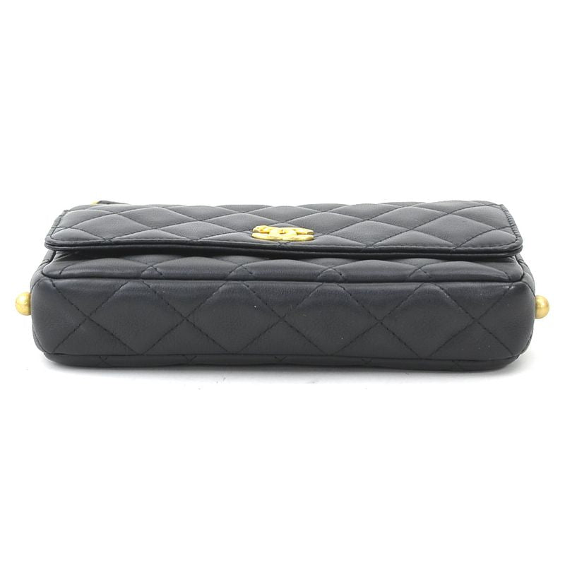 Chanel Shoulder Lambskin Black Wallet — view 4