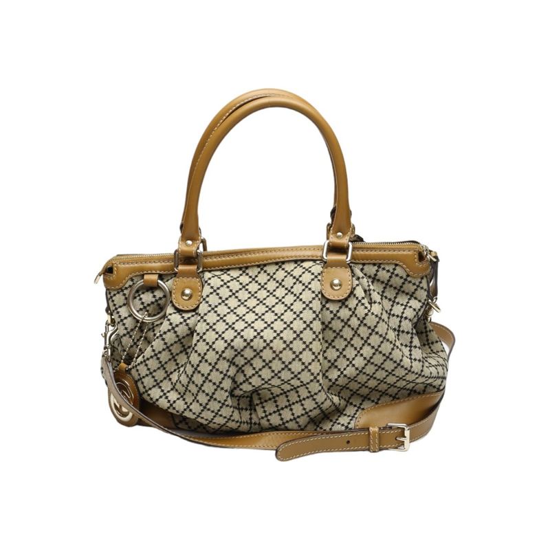 Gucci 2-way Shoulder Bag Diamante Tote Beige And Brown — view 2
