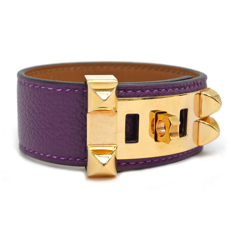 Hermes Collier De Chien 24 Bracelet Anemone Gold Hardware T2 eva Color — view 3