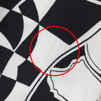 Chanel Chou Coco Mark Logo Ribbon Silk Black White Hair Tie — view 4