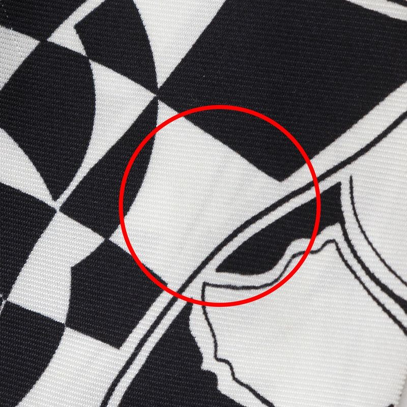 Chanel Chou Coco Mark Logo Ribbon Silk Black White Hair Tie — view 4
