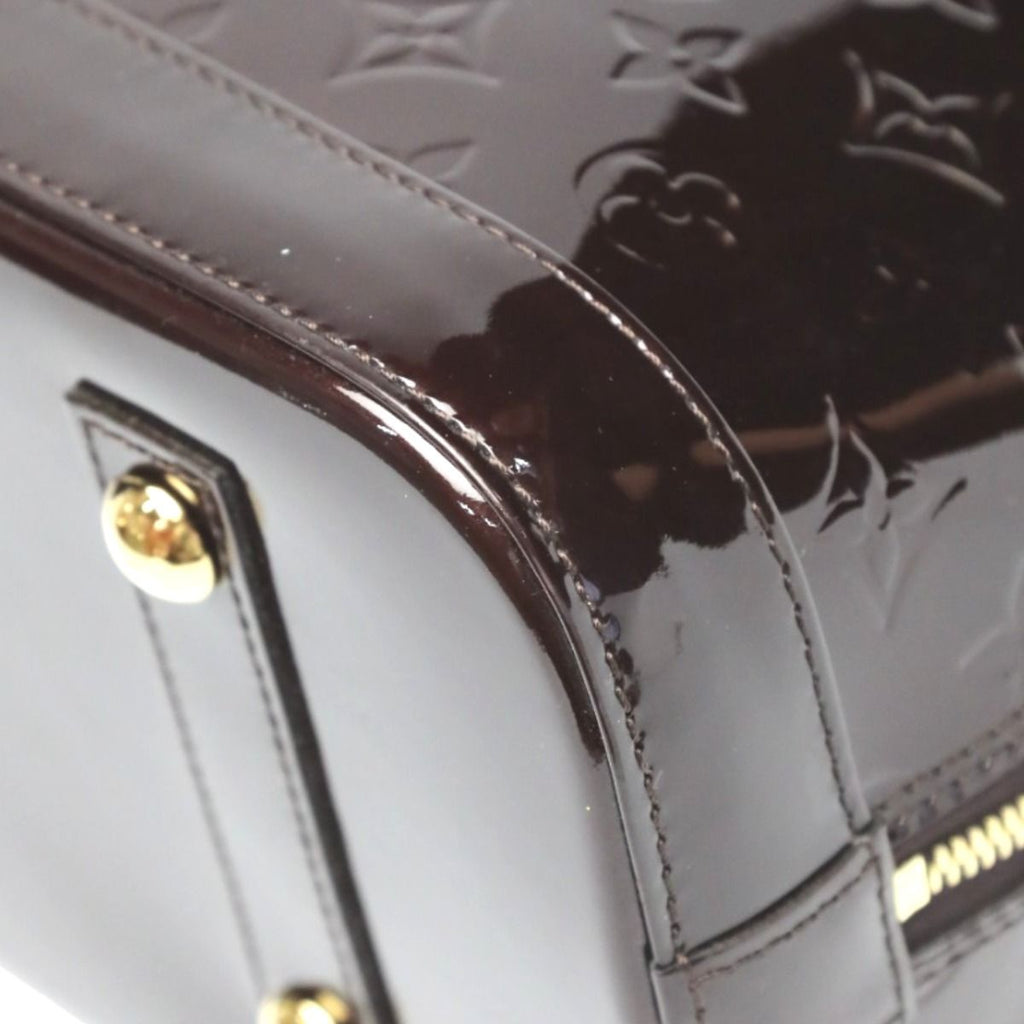 Louis Vuitton Vernis Handbag Alma PM Wine Red — view 7