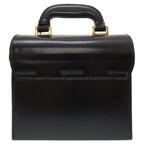 Gucci Lady Lock Leather Black Gold Hardware 000 01 0246 Vanity Bag Handbag — view 2