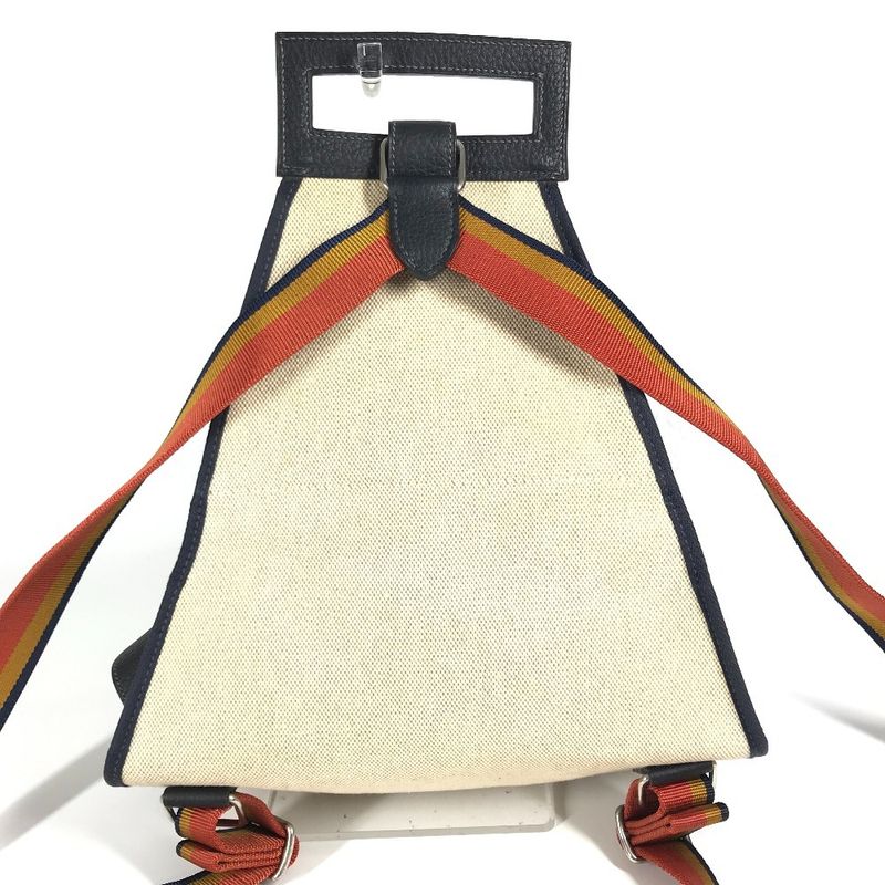 Hermes Backpack Toile Ashe Beige — view 2