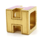 Hermes Top H Cube Pink Necklace Gold Color Accessories M176 — view 5