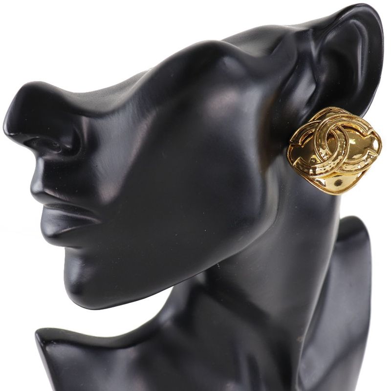 Chanel Coco Mark Vintage Gold Plated 94 P 24.0 g Earrings — view 3